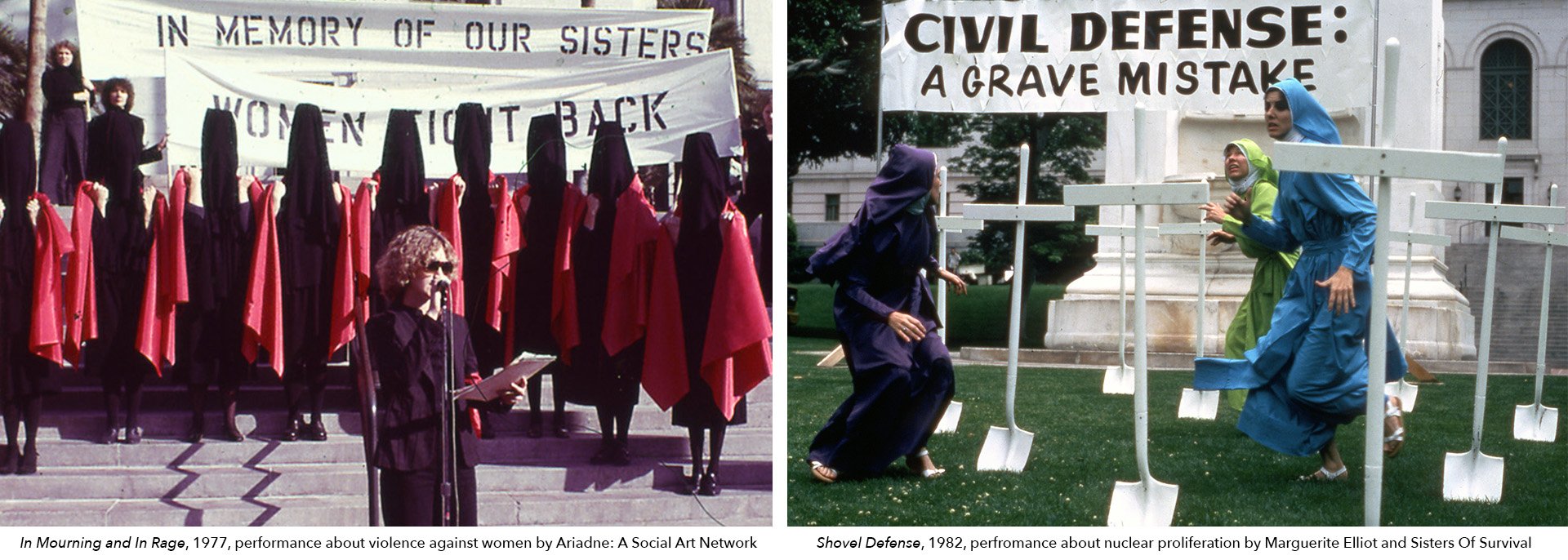 In Mourning and In Rage, 1977 and Shovel Defense, 1982 — performance art 1970s–1980s